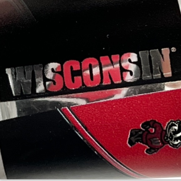 NWT Wisconsin Badgers Mascot Clear Glass Shot Glasses Set of 2 - Picture 7 of 9